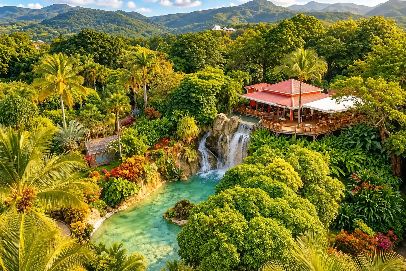 Cascade et jardin tropical de Deshaies, Guadeloupe